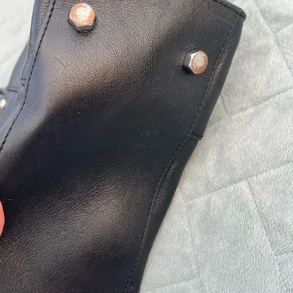 Rebecca Minkoff Black Leather MAB Tote with Side Zippers - Picture 3 of 9